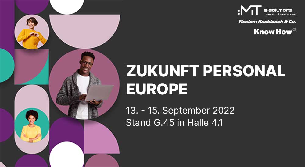 zp-europe-header-22022 Sie sehen eine Grafik, die mehrere Personen zeigt, die lernen. Auf dem Header stehen die Informationen zu Zukunft Personal Europe, die com 13. bis zum 15. September in Köln stattfindet. Hier werden FKC, KnowHow und :MIT gemeinsam am Stand G.45 in Halle 4.1 vertreten sein.