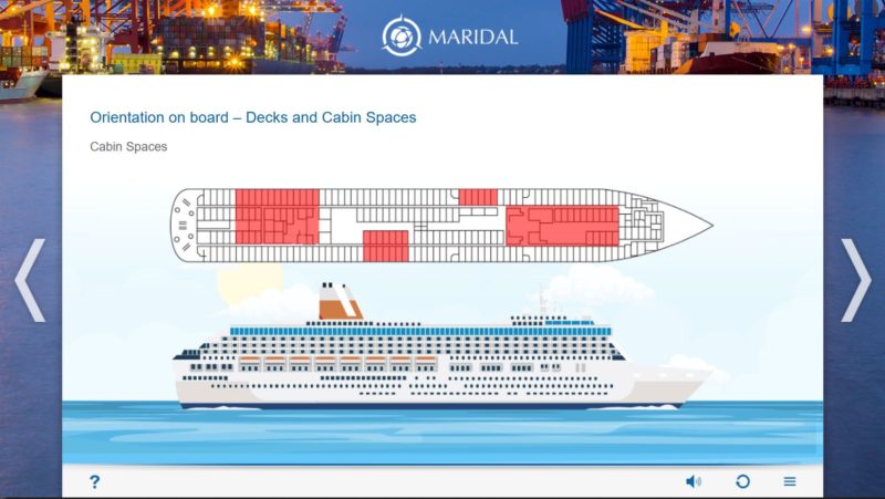 Sie sehen einen Auszug aus einem E-Learning für das Projekt MARIDAL.